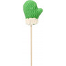 Карамель леденцовая на сахаре Варежка 3D, 40 г, зеленая