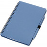 Блокнот А5 Toledo M, синий + ручка шариковая Pianta из пшеничной соломы, синий