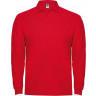 Рубашка поло Roly Estrella мужская с длинным рукавом, красный, размер 2XL (56)