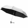 Зонт Alex трехсекционный автоматический 21,5, серебристый/черный