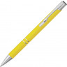  Ручка металлическая шариковая Legend Gum софт-тач, желтый