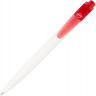 Шариковая ручка Marksman Thalaasa из океанического пластика, красный прозрачный/белый