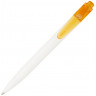 Шариковая ручка Marksman Thalaasa из океанического пластика, оранжевый прозрачный/белый
