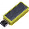 USB-флешка промо на 64 Гб прямоугольной формы, выдвижной механизм, желтый
