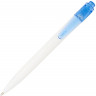 Шариковая ручка Marksman Thalaasa из океанического пластика, синий прозрачный/белый