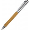 Шариковая ручка из переработанной стали и переработанной кожи Savio Venera, коричневая