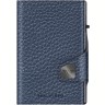 Кожаный кошелек TRU VIRTU CLICK&SLIDE Pebble Navy Blue, синий/серебристый