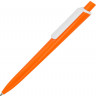 Ручка пластиковая трехгранная шариковая Lateen, оранжевый/белый