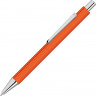 Ручка шариковая металлическая UMA Pyra soft-touch с зеркальной гравировкой, оранжевый