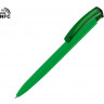 Ручка пластиковая шариковая трехгранная UMA Trinity K transparent Gum soft-touch с чипом передачи инфо, темно-зеленый