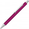 Ручка шариковая металлическая UMA Pyra soft-touch с зеркальной гравировкой, розовый