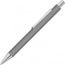 Ручка шариковая металлическая UMA Pyra soft-touch с зеркальной гравировкой, серый