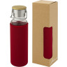 Стеклянная бутылка Avenue Thor 660 мл с неопреновым чехлом, красный