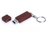 USB-флешка на 32 Гб прямоугольная форма, колпачек с магнитом, коричневый