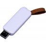 USB-флешка промо на 64 Гб прямоугольной формы, выдвижной механизм, белый