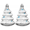 Новогоднее подвесное украшение Ёлочки в серебре из полистирола, набор из 2 шт./ 8,6x5,8x3,2 см