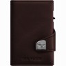 Кожаный кошелек с отделением для монет TRU VIRTU CLICK&SLIDE Nappa Brown, коричневый/серебристый