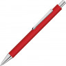 Ручка шариковая металлическая UMA Pyra soft-touch с зеркальной гравировкой, красный