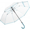 Зонт 7112 AC regular umbrella FARE® Pure transparent, бирюзовый