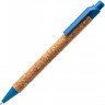 Ручка шариковая COMPER Eco-line с корпусом из пробки, натуральный/голубой