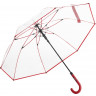 Зонт 7112 AC regular umbrella FARE® Pure transparent, красный
