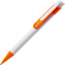 Ручка шариковая Бавария белая/оранжевая