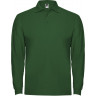 Рубашка поло Roly Estrella мужская с длинным рукавом, бутылочный зеленый, размер S (44)