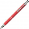 Шариковая кнопочная ручка Moneta с матовым антискользящим покрытием, красный