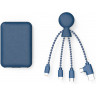 Портативное зарядное устройство Xoopar BioPack c кабелем Mr. Bio, 5000 мАч, синий