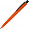 Ручка шариковая металлическая UMA LUMOS M soft-touch, оранжевый/черный