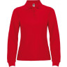 Рубашка поло Roly Estrella женская с длинным рукавом, красный, размер S (40)