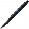 Ручка-роллер Parker IM Vibrant Rings Flame Blue, стержень:Fblk, в подарочной упаковке