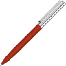 Ручка металлическая шариковая UMA Bright GUM soft-touch с зеркальной гравировкой, красный