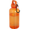 Бутылка для воды с карабином Oregon из переработанной пластмассы, 400 мл, оранжевый