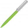 Ручка металлическая шариковая UMA Bright GUM soft-touch с зеркальной гравировкой, зеленое яблоко
