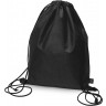 Рюкзак-мешок Reviver из нетканого переработанного материала RPET, черный