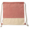 Рюкзак-мешок LUANDA из переработанного хлопка, натуральный/красный