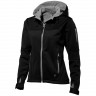 Куртка софтшел Slazenger Match женская, черный/серый, размер S (42-44)