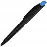 Ручка шариковая пластиковая UMA Stream, черный/голубой
