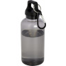 Бутылка для воды с карабином Oregon из переработанной пластмассы, 400 мл, черный