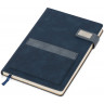 Бизнес блокнот А5 Lettertone Freya с клапаном и карманом для визиток, твердая обложка, 128 листов, синий и темно