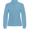 Рубашка поло Roly Estrella женская с длинным рукавом, небесно-голубой, размер S (40)