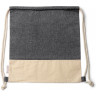 Рюкзак-мешок LUANDA из переработанного хлопка, натуральный/черный