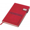 Бизнес блокнот А5 Lettertone Freya с клапаном и карманом для визиток, твердая обложка, 128 листов, красный и бор