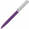 Ручка металлическая шариковая UMA Bright GUM soft-touch с зеркальной гравировкой, фиолетовый