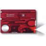Швейцарская карточка VICTORINOX SwissCard Lite, 13 функций, полупрозрачная красная