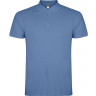  Рубашка поло Roly Star мужская, лазурно-голубой, размер S (48)