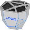 Портативная колонка XooparGeo, серебристый + синяя подсветка
