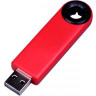 USB-флешка промо на 16 Гб прямоугольной формы, выдвижной механизм, черный