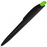 Ручка шариковая пластиковая UMA Stream, черный/салатовый